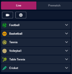 Betrino Live Betting