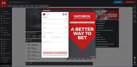 Register on Matchbook and get a bonus